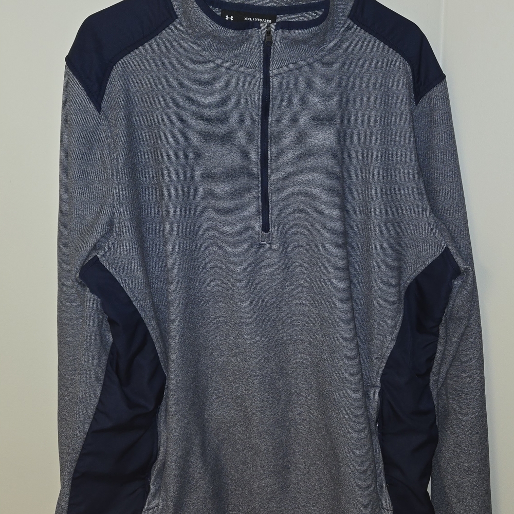 Under Armour Blue and Gray ColdGear Pullover